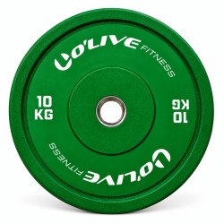 Disco Olímpico Bumper O'Live Fitness, 10 kg Verde