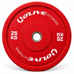 Disco Olímpico Bumper O'Live Fitness, 25 kg Rojo